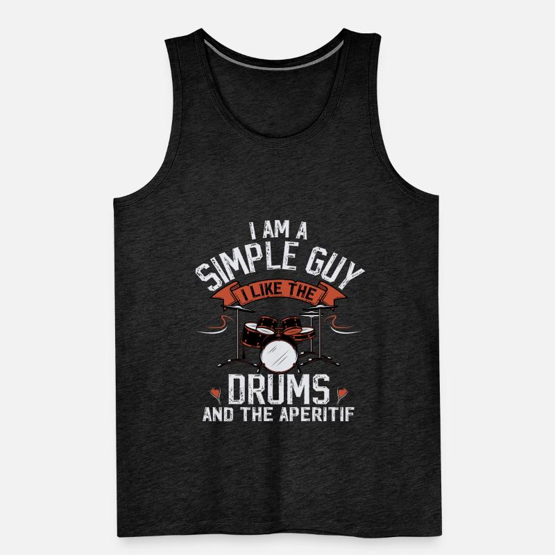 gift man drummer instruments aperitif Men's Premium Organic Tank Top