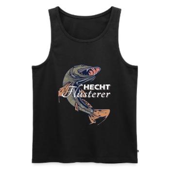 Hecht Angeln - Männer Premium Bio Tank Top - Schwarz - Vorne - Michal (187cm)