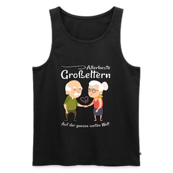 Allerbeste Großeltern der Welt - Oma und Opa - Männer Premium Bio Tank Top - Schwarz - Vorne - Michal (187cm)