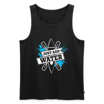 Just Add Water Kayaking - Men's Premium Organic Tank Top - black - Front - AI Model Male 178 light (178cm)