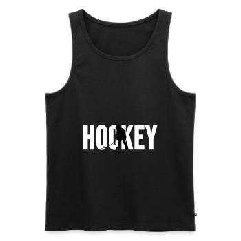Hockey - Männer Premium Bio Tank Top - Schwarz - Vorne - Michal (187cm)
