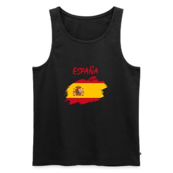 Spanien spanisch Flagge Fahne Europameisterschaft - Männer Premium Bio Tank Top - Schwarz - Vorne - AI Model Male 178 light (178cm)