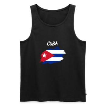 Cuba drapeau drapeau - Débardeur bio Premium Homme - noir - Devant - Michal (187cm)