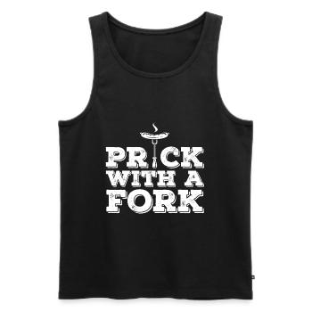 Stich mit einer Gabel Lustiger Grillliebhaber - Männer Premium Bio Tank Top - Schwarz - Vorne - Michal (187cm)