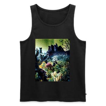 Ciel nocturne sur l'Arizona, USA - Débardeur bio Premium Homme - noir - Devant - AI Model Male 178 light (178cm)