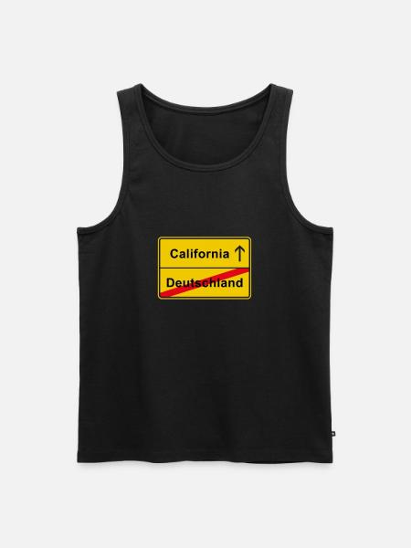 California USA emigrants - Men's Premium Organic Tank Top - black