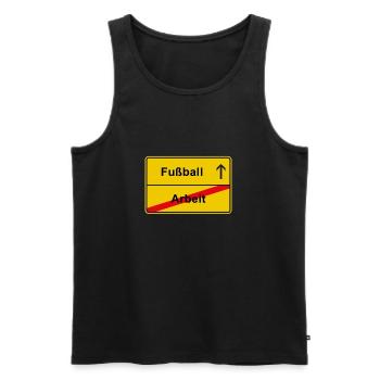 Soccer - Men's Premium Organic Tank Top - black - Front - Michal (187cm)