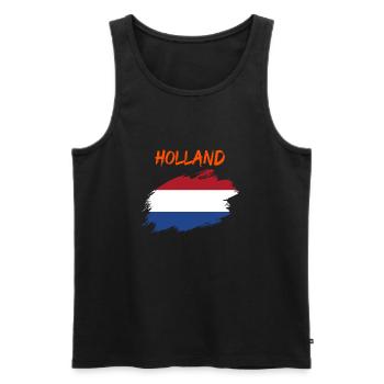 Hollande Pays-Bas Drapeau drapeau - Débardeur bio Premium Homme - noir - Devant - AI Model Male 178 light (178cm)