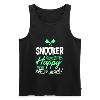Snooker Billiards - Men's Premium Organic Tank Top - black - Front - Michal (187cm)