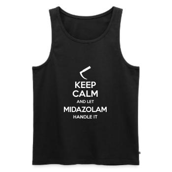 Keep Calm And Let Midazolam Handle It Laryngoskop - Männer Premium Bio Tank Top - Schwarz - Vorne - AI Model Male 178 light (178cm)