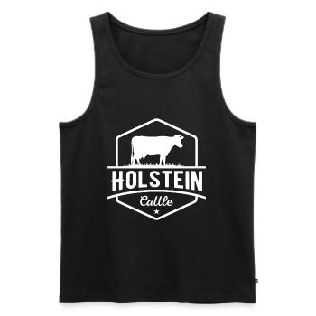 Holstein Rancher Holstein Kuh - Männer Premium Bio Tank Top - Schwarz - Vorne - AI Model Male 178 light (178cm)