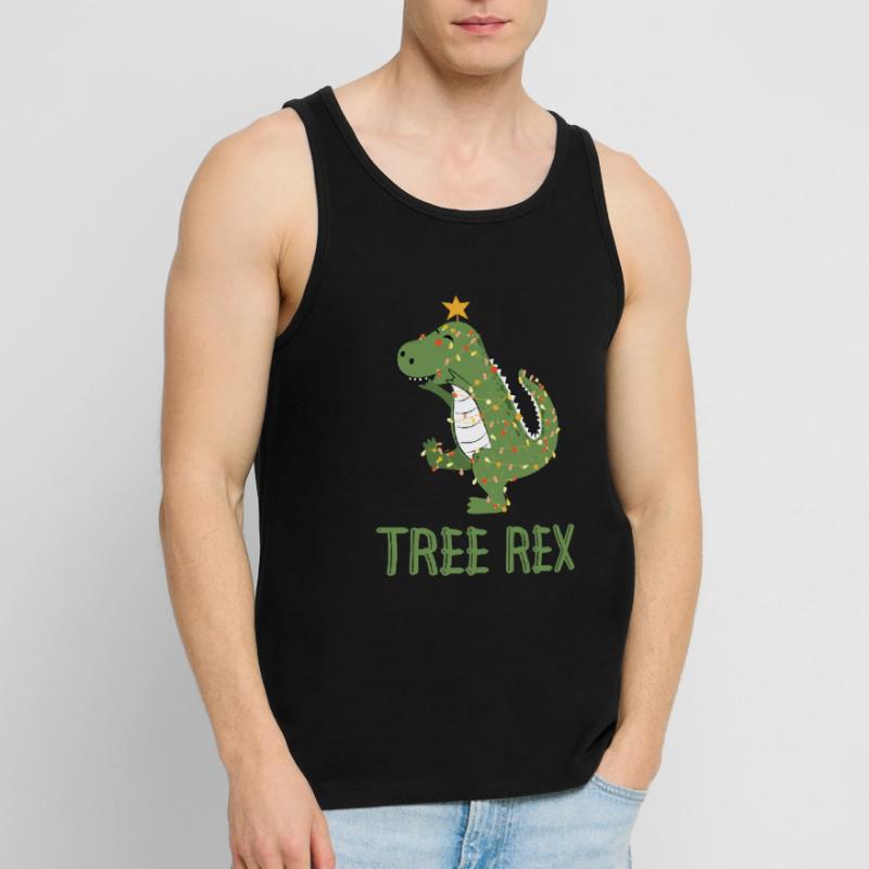Dinosaur Tree Rex Pyjamas - Tree Rex Men's Premium Organic Tank Top