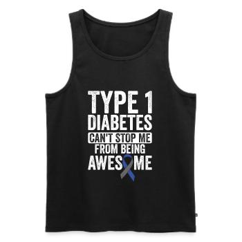 T1d Fantastic Ne peut pas s’arrêter - Conscience - Débardeur bio Premium Homme - noir - Devant - Michal (187cm)