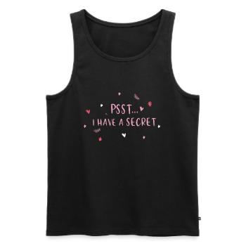 Psst... I have a secret - pregnancy - Men's Premium Organic Tank Top - black - Front - AI Model Male 178 light (178cm)