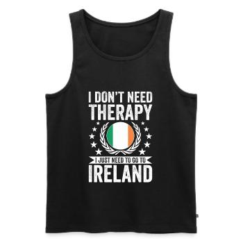 I don't need therapy, just Ireland - Men's Premium Organic Tank Top - black - Front - Michal (187cm)