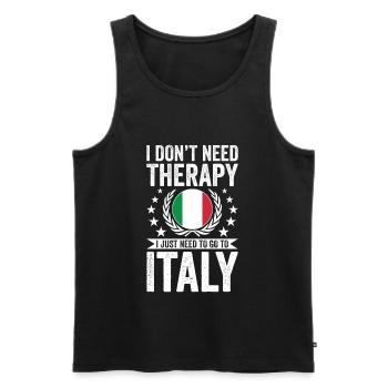 I don't need therapy, just in Italy - Men's Premium Organic Tank Top - black - Front - Michal (187cm)