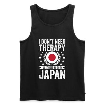 Je n’ai pas besoin de thérapie, juste au Japon - Débardeur bio Premium Homme - noir - Devant - Michal (187cm)