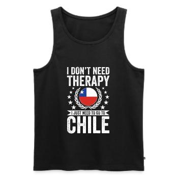 I don't need therapy, just go to Chile - Men's Premium Organic Tank Top - black - Front - Michal (187cm)