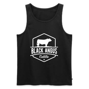 Cow farmer - Black Angus cattle - Men's Premium Organic Tank Top - black - Front - Michal (187cm)