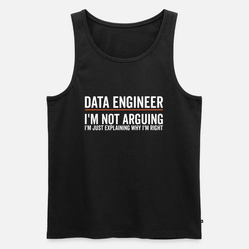 Just Explaining - Data Engineer - Men's Premium Organic Tank Top - black