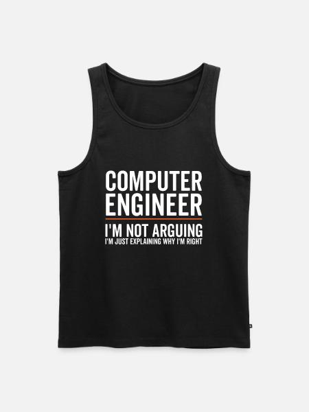 I Explain Only - Computer Engineer - Men's Premium Organic Tank Top - black