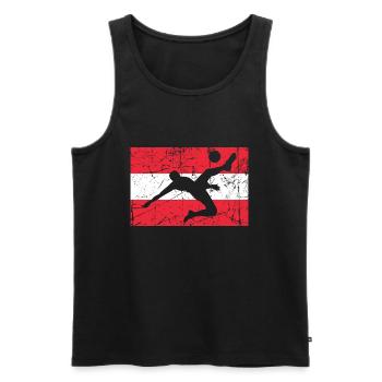 Autriche Drapeau autrichien - Football - Débardeur bio Premium Homme - noir - Devant - Michal (187cm)