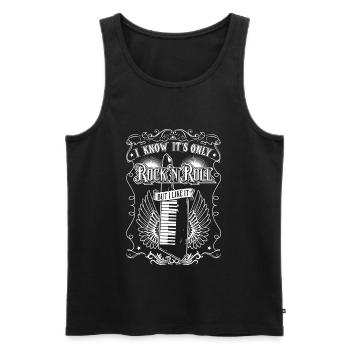 It's Rock and Roll - Keytar - Men's Premium Organic Tank Top - black - Front - AI Model Male 178 light (178cm)