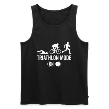 Triathlon-Modus Auf - Triathlon Triathlon - Männer Premium Bio Tank Top - Schwarz - Vorne - AI Model Male 178 light (178cm)