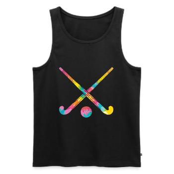 Hippie - Tie Dye Hockey sur gazon - Débardeur bio Premium Homme - noir - Devant - Michal (187cm)