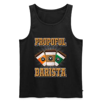 Propofol Barista - Laryngoscope Anesthesia Anesthesia - Men's Premium Organic Tank Top - black - Front - AI Model Male 178 light (178cm)