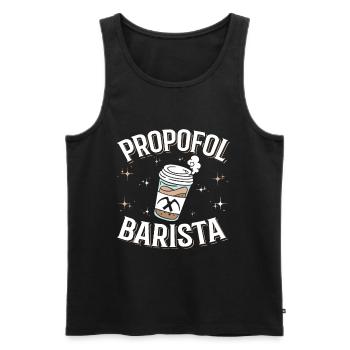 Propofol Barista - Laryngoscope Anesthesia Anesthesia - Men's Premium Organic Tank Top - black - Front - Michal (187cm)