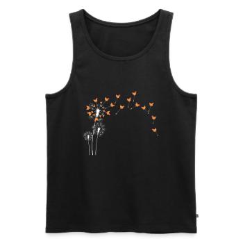 Fleur d’animal - Poulet de pissenlit - Débardeur bio Premium Homme - noir - Devant - Michal (187cm)
