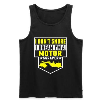 Ich Schnarche Nicht, Träume, Ich Bin Motor Scraper - Männer Premium Bio Tank Top - Schwarz - Vorne - Michal (187cm)