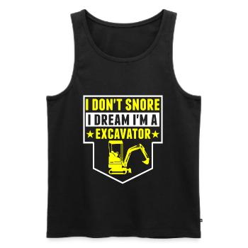 Ich Schnarche Nicht, Ich Bin Bagger - Männer Premium Bio Tank Top - Schwarz - Vorne - Michal (187cm)