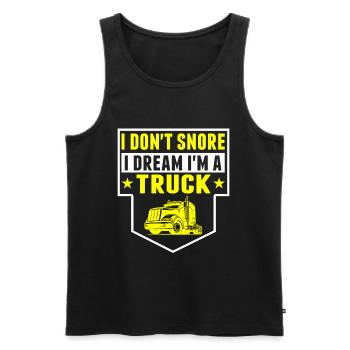 Ich Schnarche Nicht, Ich Bin Truck - Männer Premium Bio Tank Top - Schwarz - Vorne - Michal (187cm)
