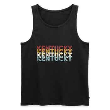 US 70s Retro State Vintage Kentucky - Men's Premium Organic Tank Top - black - Front - Michal (187cm)