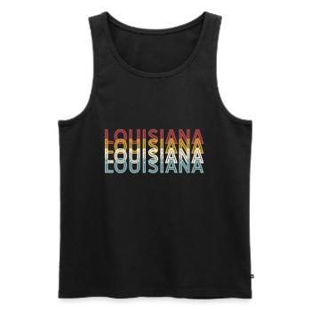 US 70s Retro State Vintage Louisiane - Débardeur bio Premium Homme - noir - Devant - Michal (187cm)