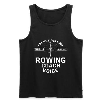 I Don't Scream - Rowing Coach - Men's Premium Organic Tank Top - black - Front - AI Model Male 178 light (178cm)