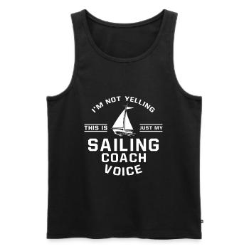 I Don't Scream - Sailing Trainer - Men's Premium Organic Tank Top - black - Front - AI Model Male 178 light (178cm)