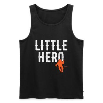 Little Hero - Astronaute cosmonaute doux - Débardeur bio Premium Homme - noir - Devant - Michal (187cm)
