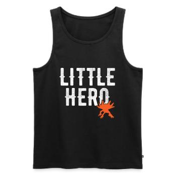 Petit Héros - Mignon Animal Axolotl - Débardeur bio Premium Homme - noir - Devant - Michal (187cm)
