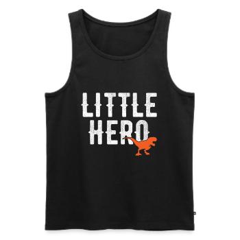 Petit Héros - Sweet Animal Dinosaur - Débardeur bio Premium Homme - noir - Devant - Michal (187cm)