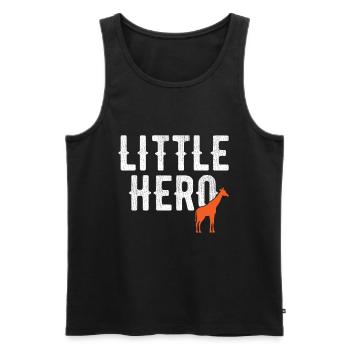 Petit Héros - Sweet Animal Giraffe - Débardeur bio Premium Homme - noir - Devant - Michal (187cm)