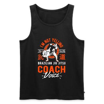 I Don't Scream - Brazil Jiu Jitsu Trainer - Men's Premium Organic Tank Top - black - Front - AI Model Male 178 light (178cm)