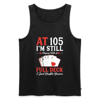 Spielkarten Zum 105. Geburtstag - Männer Premium Bio Tank Top - Schwarz - Vorne - AI Model Male 178 light (178cm)