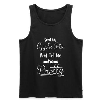 Sag Mir, Ich Bin Hübsch - Apfelkuchen - Männer Premium Bio Tank Top - Schwarz - Vorne - Michal (187cm)