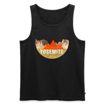 Vintage - Parc Yosemite - Débardeur bio Premium Homme - noir - Devant - AI Model Male 178 light (178cm)