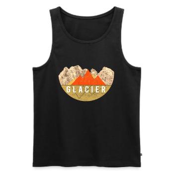 Grape harvest - Glacier National Park - Men's Premium Organic Tank Top - black - Front - AI Model Male 178 light (178cm)
