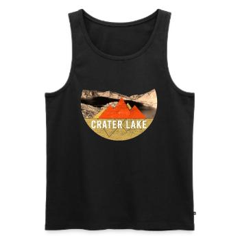 Vintage - Parc national de Crater Lake - Débardeur bio Premium Homme - noir - Devant - AI Model Male 178 light (178cm)