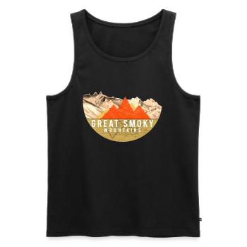 Vintage - Great Smoky Mountains Park - Men's Premium Organic Tank Top - black - Front - Michal (187cm)